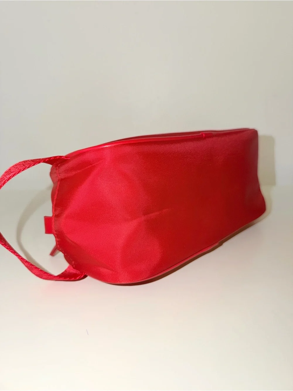 Burberry Red Nylon Make-Up Toiletry Pouch